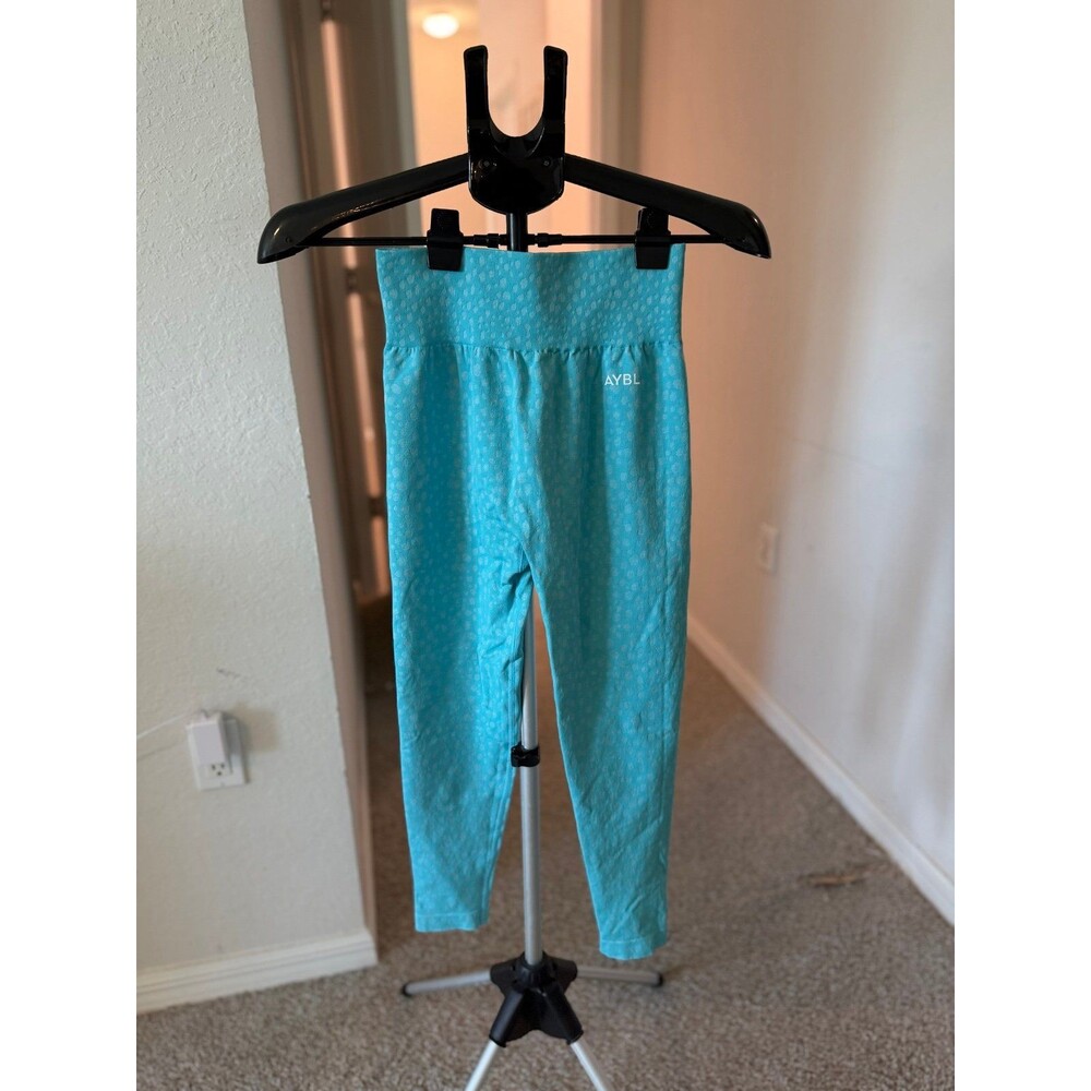 AYBL Evolve Speckle Seamless Leggings in Turquoise Size Medium